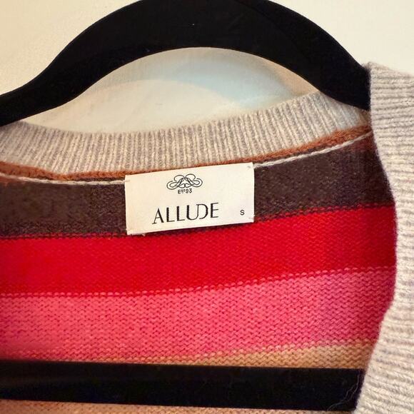 Allude Ruffled Striped Colorful Cardigan - Picture 3 of 6